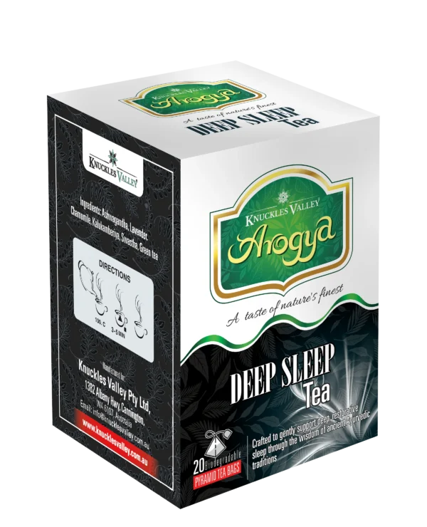 Arogya Deep Sleep Tea – 20 Pyramid Tea Bags – Knuckles Valley Shop